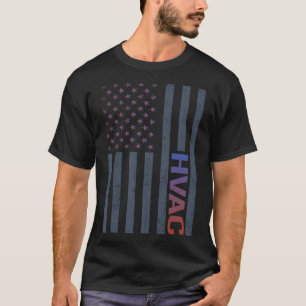 T-shirt Drapeau américain HVAC
