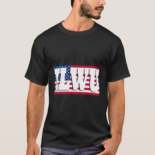 T-shirt Drapeau américain Ilwu (Devant)