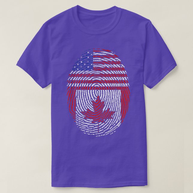 T-shirt Drapeau américain imprimé Canadian Maple Leaf Cana (Design devant)