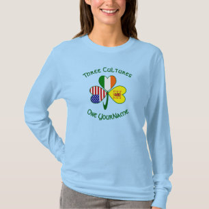 T-shirt Drapeau américain irlandais lion écossais trèfle P
