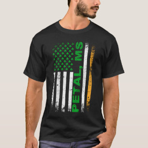 T-shirt Drapeau américain irlandais Petal, MS