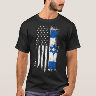 T-shirt Drapeau américain israélien