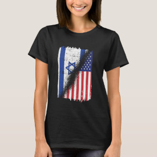 T-shirt Drapeau américain israélien Fierté israélienne Isr