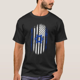 T-shirt Drapeau américain israélien   Israël et conception