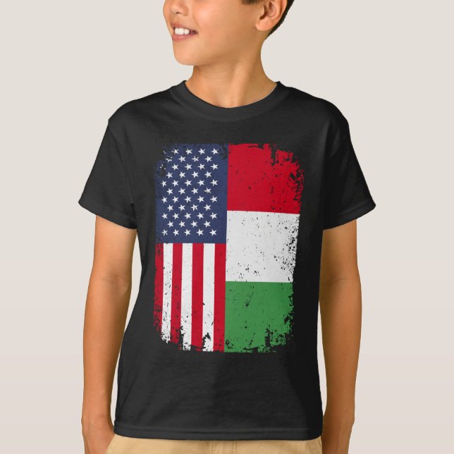 T-shirt Drapeau américain Italie Italie Italie (Devant)
