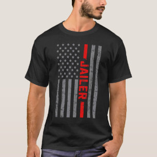 T-shirt Drapeau Américain Jailer Drapeau US Vintage Pour H