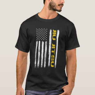 T-shirt Drapeau américain Jiu Jitsu Brésil Drapeaux sporti