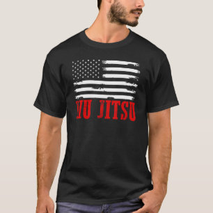 T-shirt Drapeau Américain Jiu Jitsu Etats-Unis Mixed marti