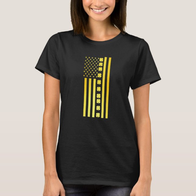 T-shirt Drapeau américain Jour de la Saint Patrick 2022 A (Devant)