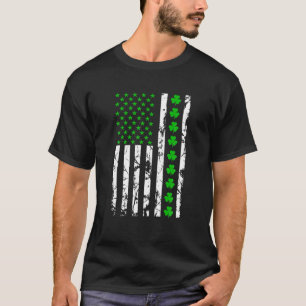 T-shirt Drapeau américain Jour de la Saint Patrick Vintage