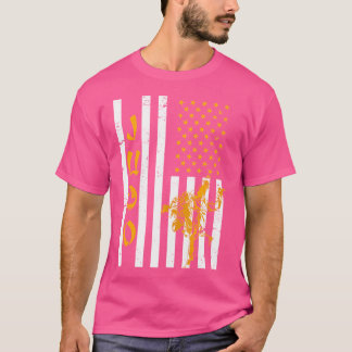 T-shirt Drapeau américain Judoka Judo