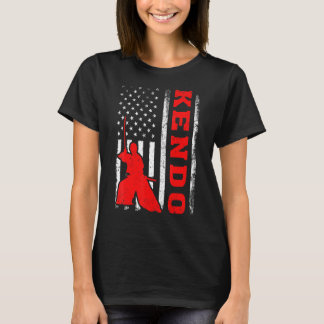 T-shirt Drapeau américain Kendo 4 juillet