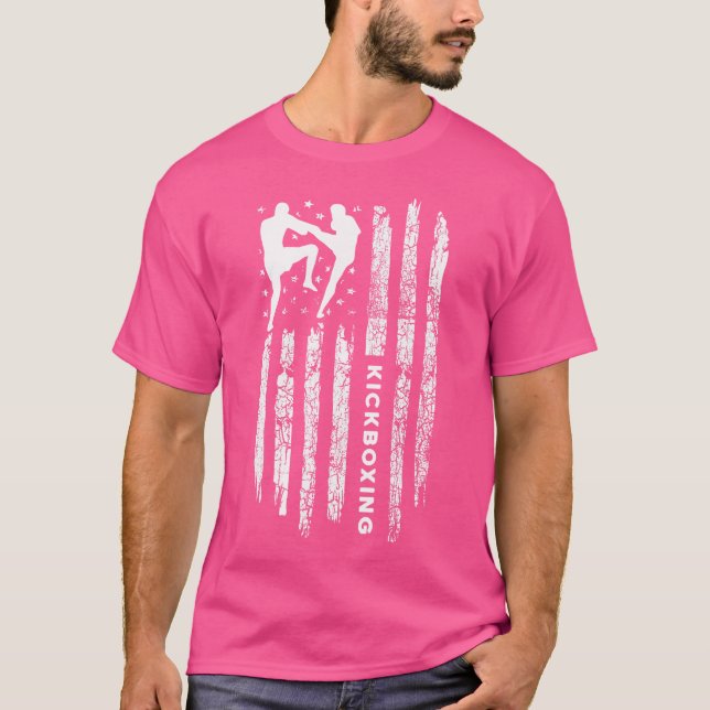 T-shirt Drapeau américain Kickboxer Kickboxer Kickboxer (Devant)