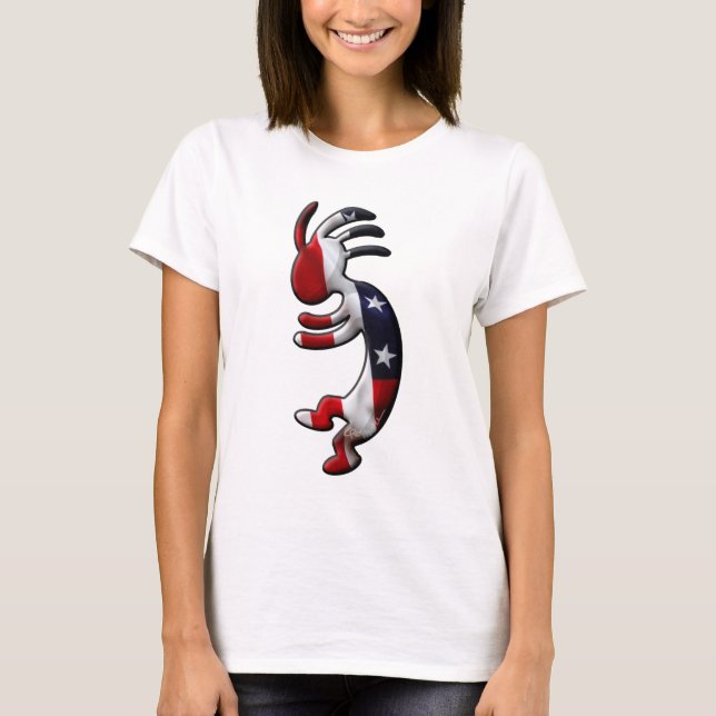T-shirt Drapeau américain Kokopelli (Devant)