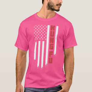 T-shirt Drapeau américain Kung Fu Art Martial
