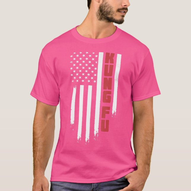 T-shirt Drapeau américain Kung Fu Art Martial (Devant)