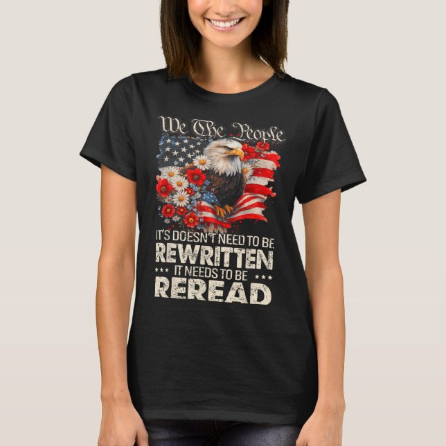 T-shirt Drapeau américain La constitution des États-Unis d (Devant)