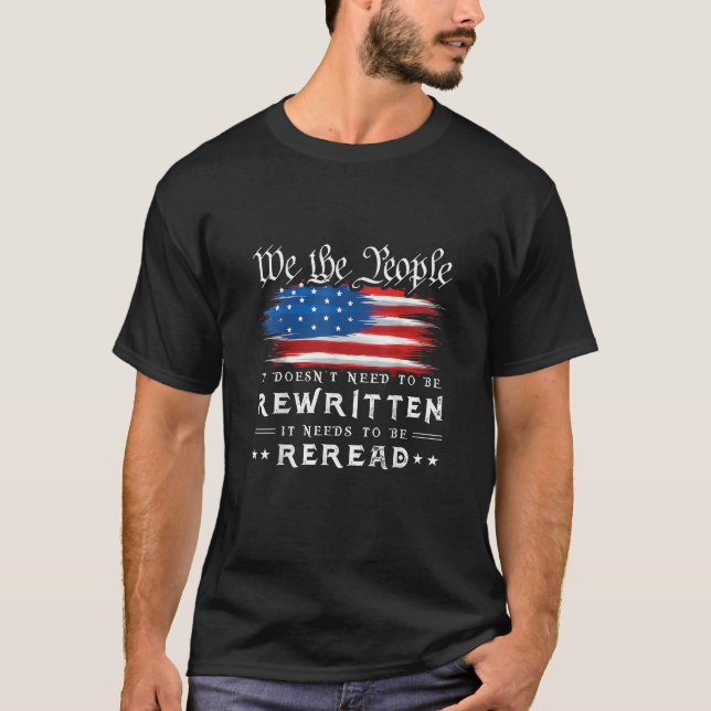 T-shirt Drapeau américain La constitution des États-Unis d (Devant)