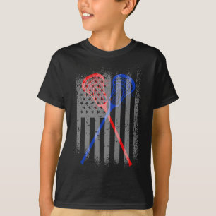 T-shirt Drapeau américain Lacrosse 1