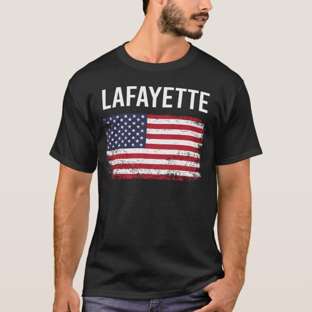 T-shirt Drapeau américain Lafayette (Devant)