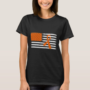 T-shirt Drapeau Américain Leucémie Et Sclérose En Plaques