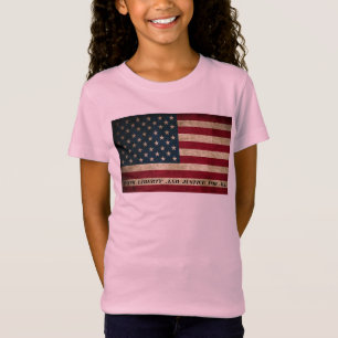 T-Shirt Drapeau américain Liberty Shirt Girls