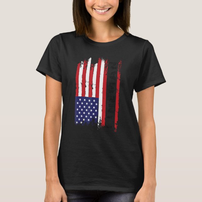 T-shirt Drapeau américain Lineman 4 juillet football améri (Devant)