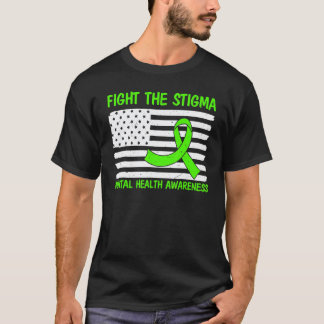 T-shirt Drapeau Américain Lutte Contre La Stigmatisation S