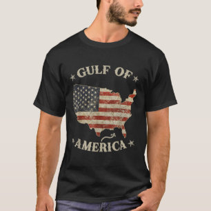 T-shirt Drapeau Américain M Du Golfe Retro Of Usa America