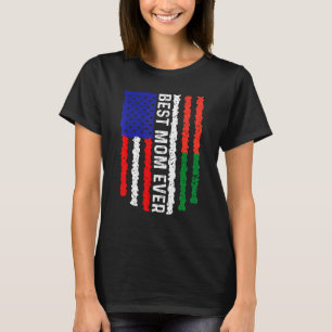 T-shirt Drapeau Américain Madagascar Drapeau Meilleur Mama