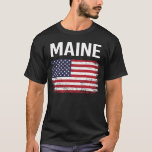 T-shirt Drapeau américain Maine