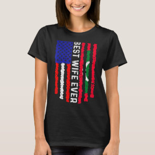 T-shirt Drapeau américain Maldives Drapeau meilleure femme