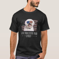 Drapeau américain maltais du meilleur chien papa j