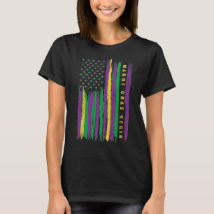 T-shirt Drapeau américain Mardi Gras Costu
