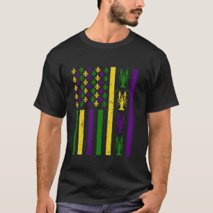 T-shirt Drapeau américain Mardi Gras Outfit USA Patri