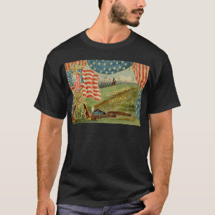 T-shirt Drapeau américain Médaille de l'Union de la guerre
