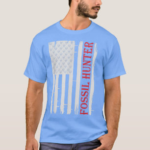 T-shirt Drapeau américain Megalodon Dents Requin Fossil Ch