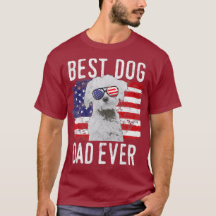 T-shirt Drapeau américain Meilleur Chien Papa Jamais Malta