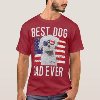 T-shirt Drapeau américain Meilleur Chien Papa Jamais Malta