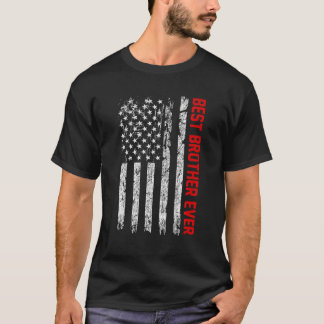 T-shirt Drapeau américain Meilleur Frère 4 juillet Père