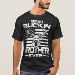 T-shirt Drapeau américain Meilleur Frère de Buckin Jamais