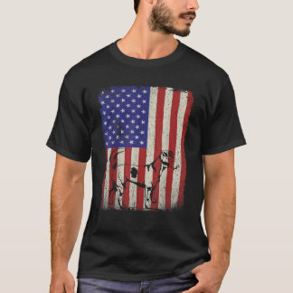 T-shirt Drapeau américain Meilleur Jack Russell Terrier Pa
