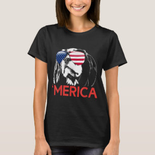 T-shirt Drapeau américain Merica Cavalier King Charles Esp