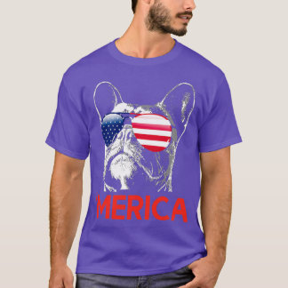 T-shirt Drapeau américain Merica French Bulldog (2)