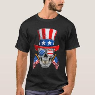 T-shirt Drapeau américain Merica Sklag 4 juillet Hommes Fe