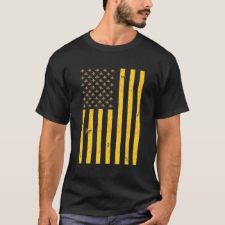 T-shirt Drapeau américain Miel-Combe Bee Bee Bee Kee Bee