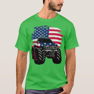 T-shirt Drapeau américain Monster Truck