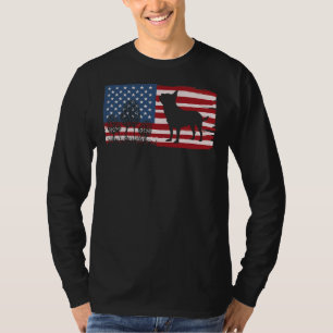 T-shirt Drapeau américain Morel Mushroom Amp Chihuahua Mus