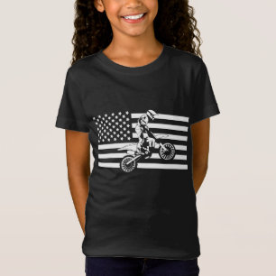 T-Shirt Drapeau américain Motocross - Motocross Dirt B