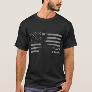 T-shirt Drapeau américain Motocross - Motocross Dirt B